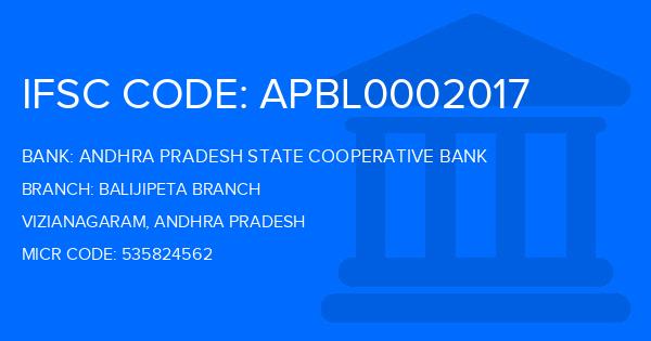 Andhra Pradesh State Cooperative Bank Balijipeta Branch