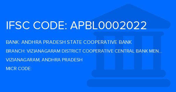 Andhra Pradesh State Cooperative Bank Vizianagaram District Cooperative Central Bank Mentada Branch IFSC Code