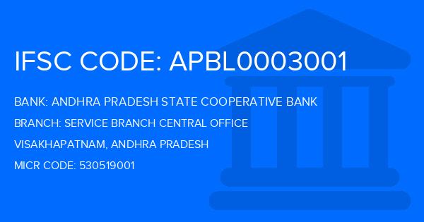 Andhra Pradesh State Cooperative Bank Service Branch Central Office Branch IFSC Code