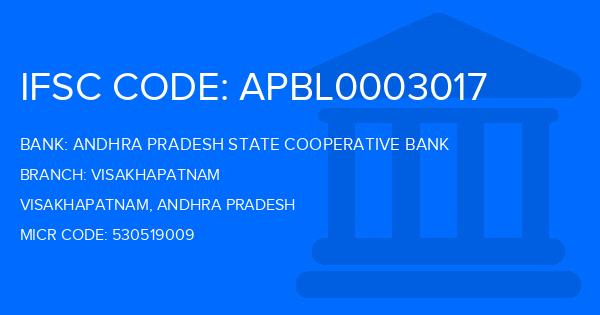 Andhra Pradesh State Cooperative Bank Visakhapatnam Branch IFSC Code