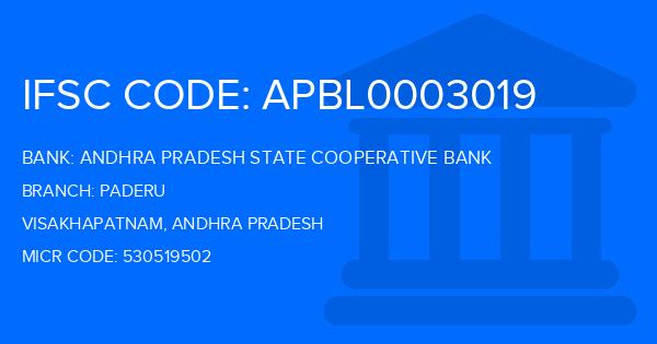 Andhra Pradesh State Cooperative Bank Paderu Branch IFSC Code