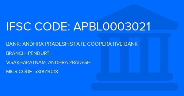 Andhra Pradesh State Cooperative Bank Pendurti Branch IFSC Code