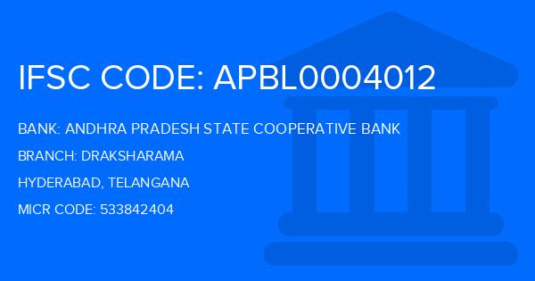 Andhra Pradesh State Cooperative Bank Draksharama Branch IFSC Code