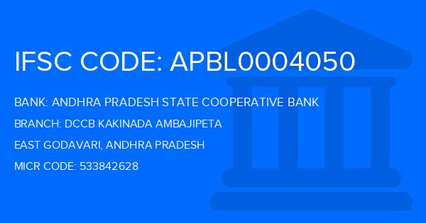 Andhra Pradesh State Cooperative Bank Dccb Kakinada Ambajipeta Branch IFSC Code