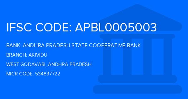 Andhra Pradesh State Cooperative Bank Akividu Branch IFSC Code