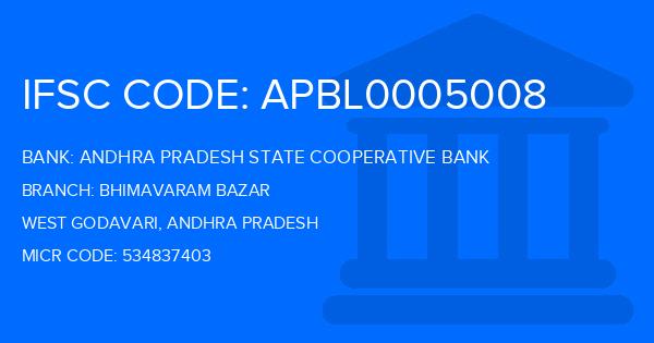 Andhra Pradesh State Cooperative Bank Bhimavaram Bazar Branch IFSC Code