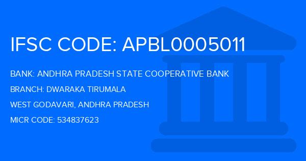 Andhra Pradesh State Cooperative Bank Dwaraka Tirumala Branch IFSC Code