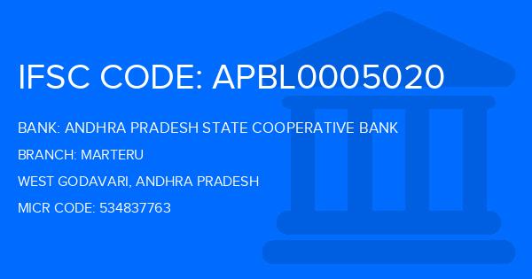 Andhra Pradesh State Cooperative Bank Marteru Branch IFSC Code