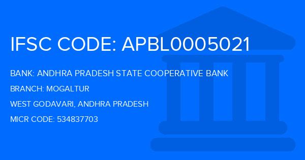Andhra Pradesh State Cooperative Bank Mogaltur Branch IFSC Code