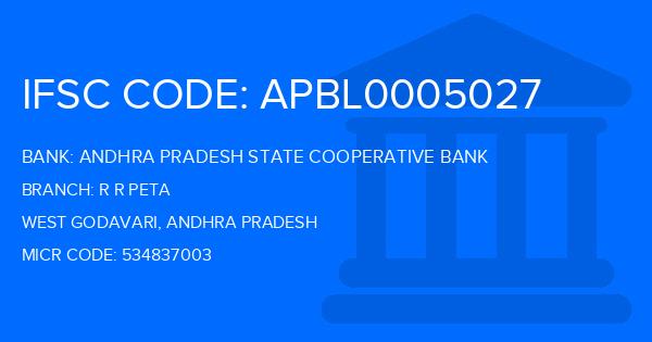 Andhra Pradesh State Cooperative Bank R R Peta Branch IFSC Code