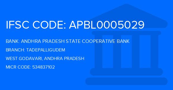 Andhra Pradesh State Cooperative Bank Tadepalligudem Branch IFSC Code