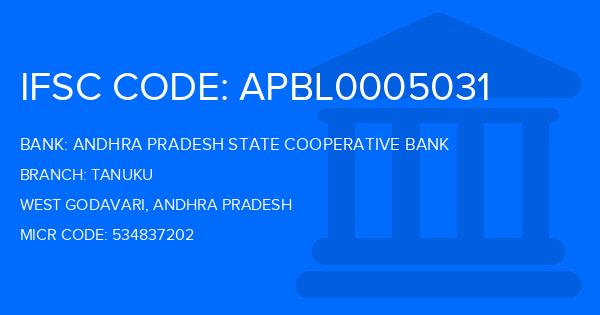 Andhra Pradesh State Cooperative Bank Tanuku Branch IFSC Code