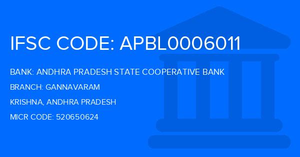 Andhra Pradesh State Cooperative Bank Gannavaram Branch IFSC Code