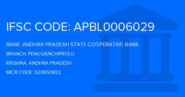 Andhra Pradesh State Cooperative Bank Penuganchiprolu Branch IFSC Code