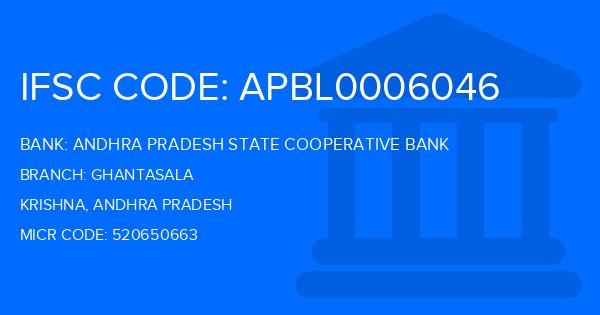 Andhra Pradesh State Cooperative Bank Ghantasala Branch IFSC Code