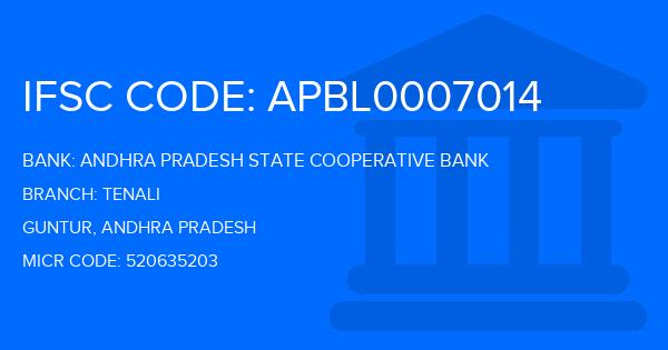 Andhra Pradesh State Cooperative Bank Tenali Branch IFSC Code