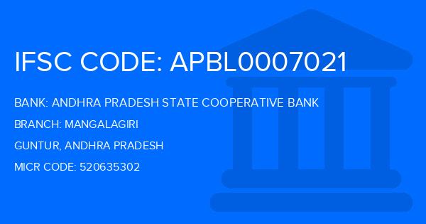 Andhra Pradesh State Cooperative Bank Mangalagiri Branch IFSC Code