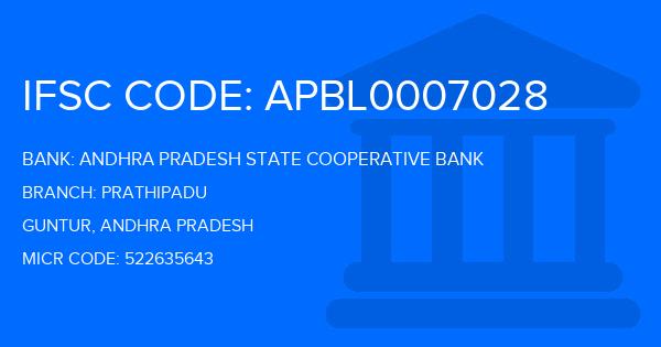 Andhra Pradesh State Cooperative Bank Prathipadu Branch IFSC Code