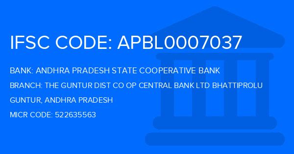 Andhra Pradesh State Cooperative Bank The Guntur Dist Co Op Central Bank Ltd Bhattiprolu Branch IFSC Code