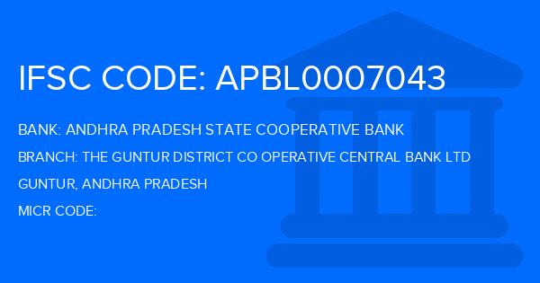 Andhra Pradesh State Cooperative Bank The Guntur District Co Operative Central Bank Ltd Branch IFSC Code