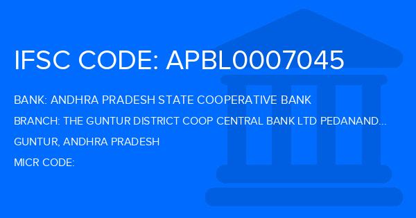 Andhra Pradesh State Cooperative Bank The Guntur District Coop Central Bank Ltd Pedanandipadu Branch IFSC Code