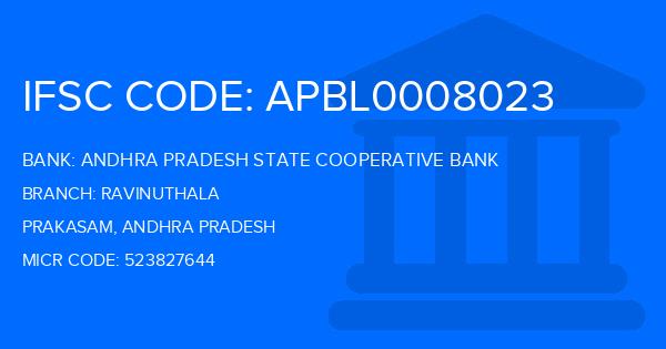 Andhra Pradesh State Cooperative Bank Ravinuthala Branch IFSC Code