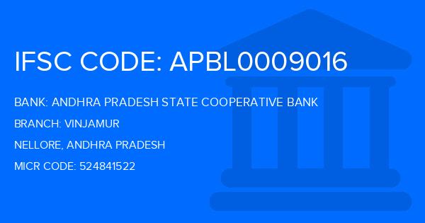 Andhra Pradesh State Cooperative Bank Vinjamur Branch IFSC Code