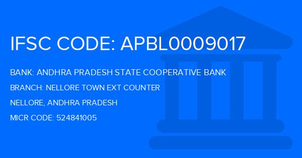Andhra Pradesh State Cooperative Bank Nellore Town Ext Counter Branch IFSC Code