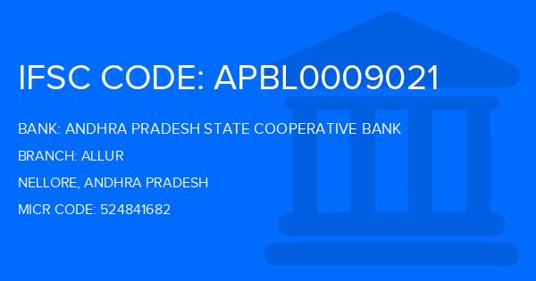 Andhra Pradesh State Cooperative Bank Allur Branch IFSC Code
