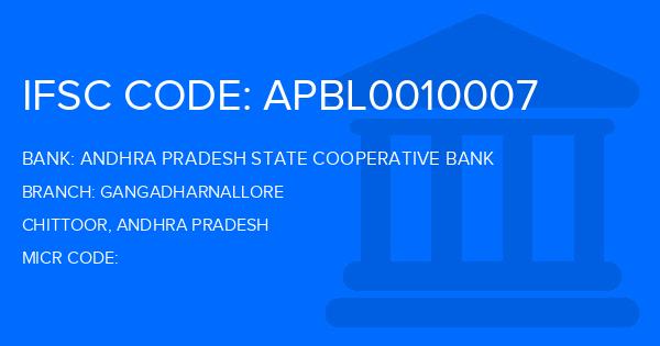 Andhra Pradesh State Cooperative Bank Gangadharnallore Branch IFSC Code