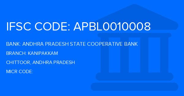 Andhra Pradesh State Cooperative Bank Kanipakkam Branch IFSC Code