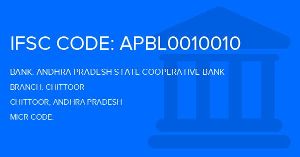 Andhra Pradesh State Cooperative Bank Chittoor Branch IFSC Code