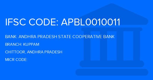 Andhra Pradesh State Cooperative Bank Kuppam Branch IFSC Code
