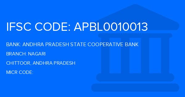 Andhra Pradesh State Cooperative Bank Nagari Branch IFSC Code