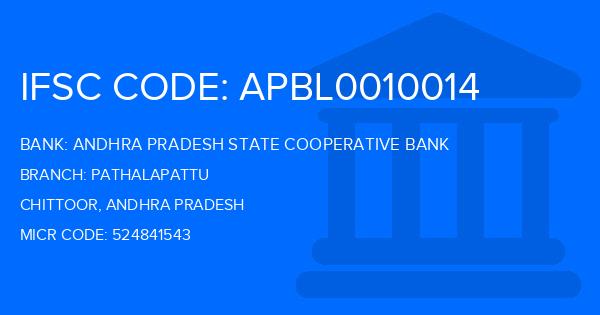 Andhra Pradesh State Cooperative Bank Pathalapattu Branch IFSC Code