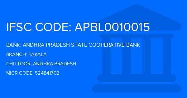 Andhra Pradesh State Cooperative Bank Pakala Branch IFSC Code