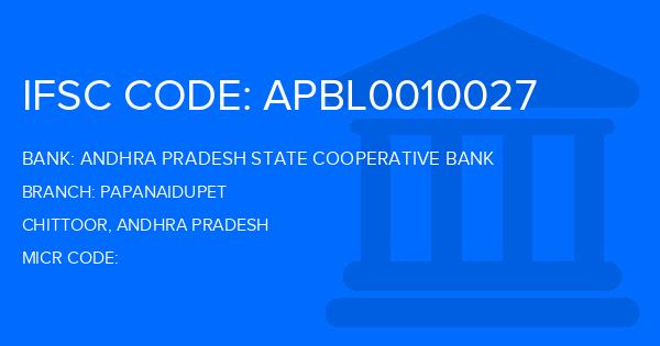 Andhra Pradesh State Cooperative Bank Papanaidupet Branch IFSC Code