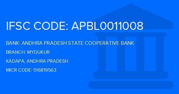 Andhra Pradesh State Cooperative Bank Mydukur Branch IFSC Code