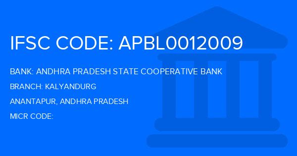 Andhra Pradesh State Cooperative Bank Kalyandurg Branch IFSC Code