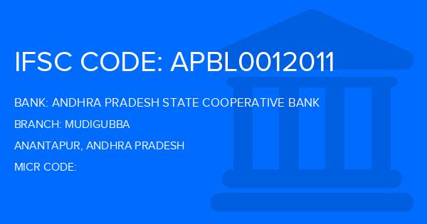 Andhra Pradesh State Cooperative Bank Mudigubba Branch IFSC Code