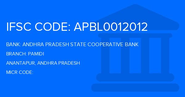 Andhra Pradesh State Cooperative Bank Pamidi Branch IFSC Code