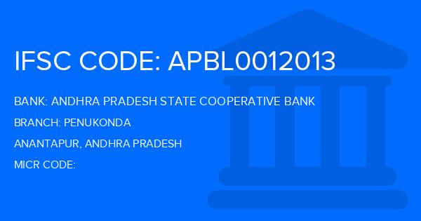Andhra Pradesh State Cooperative Bank Penukonda Branch IFSC Code