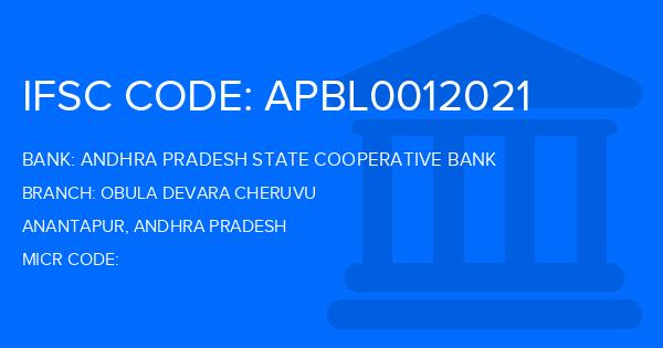 Andhra Pradesh State Cooperative Bank Obula Devara Cheruvu Branch IFSC Code