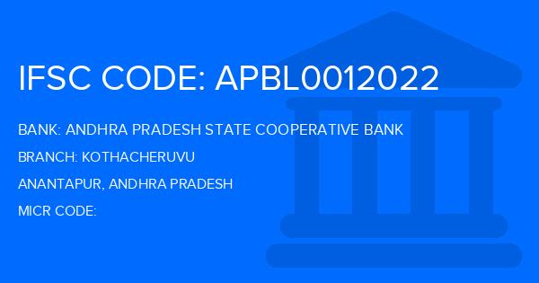 Andhra Pradesh State Cooperative Bank Kothacheruvu Branch IFSC Code