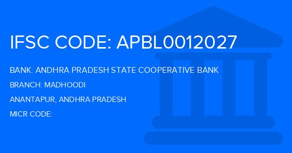 Andhra Pradesh State Cooperative Bank Madhoodi Branch IFSC Code