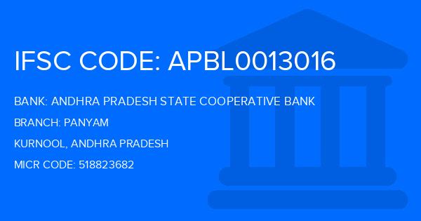 Andhra Pradesh State Cooperative Bank Panyam Branch IFSC Code