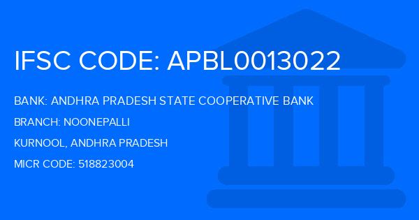 Andhra Pradesh State Cooperative Bank Noonepalli Branch IFSC Code