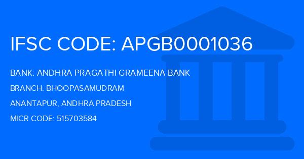 Andhra Pragathi Grameena Bank (APGB) Bhoopasamudram Branch IFSC Code