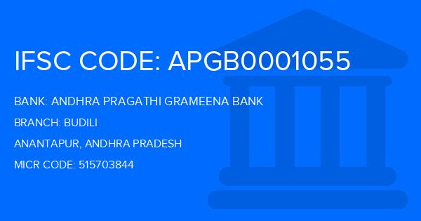 Andhra Pragathi Grameena Bank (APGB) Budili Branch IFSC Code