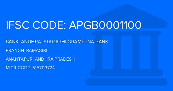 Andhra Pragathi Grameena Bank (APGB) Ramagiri Branch IFSC Code